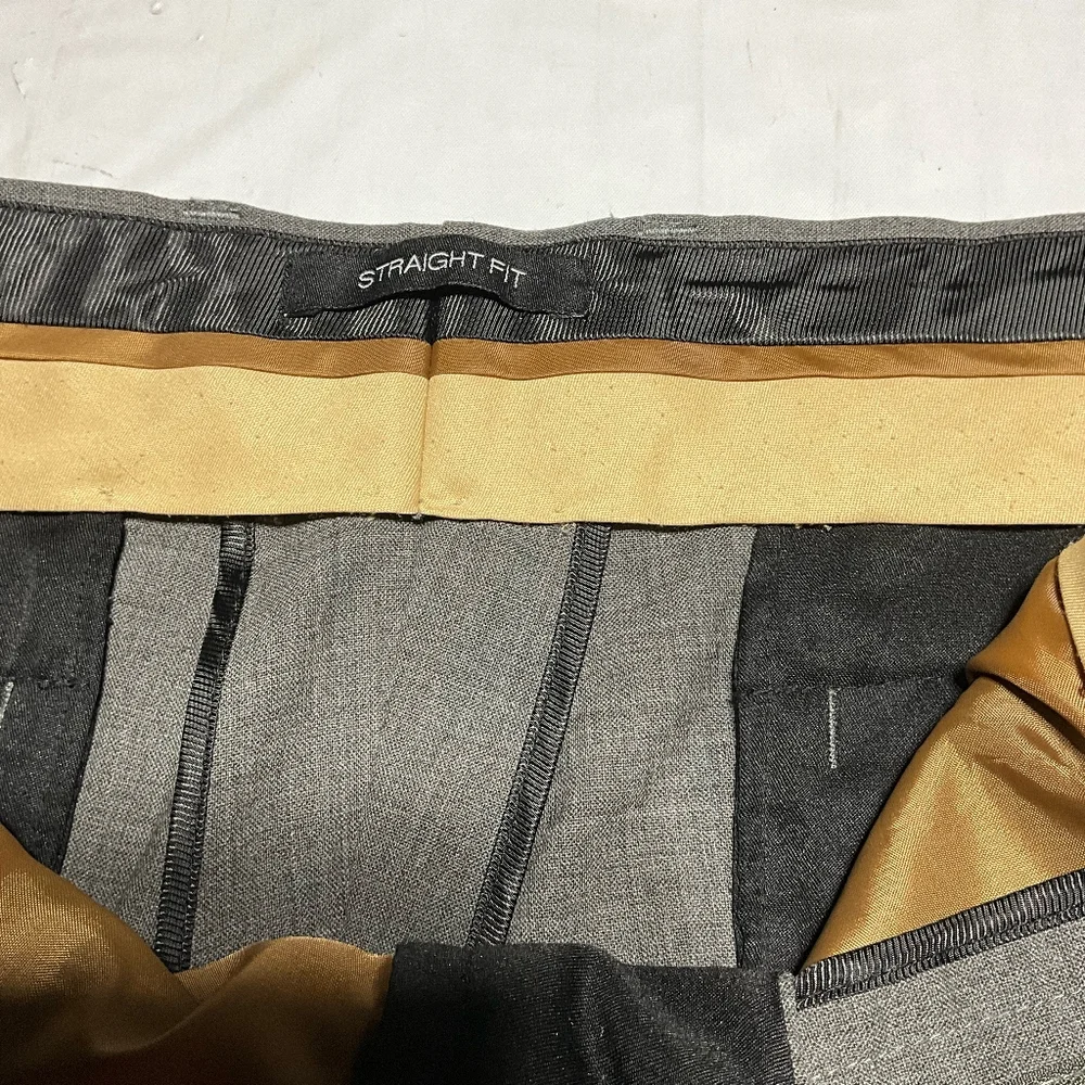 JRL Louis Raphael Limited Mens Wool Straight Fit Gray Pants Size 36X32